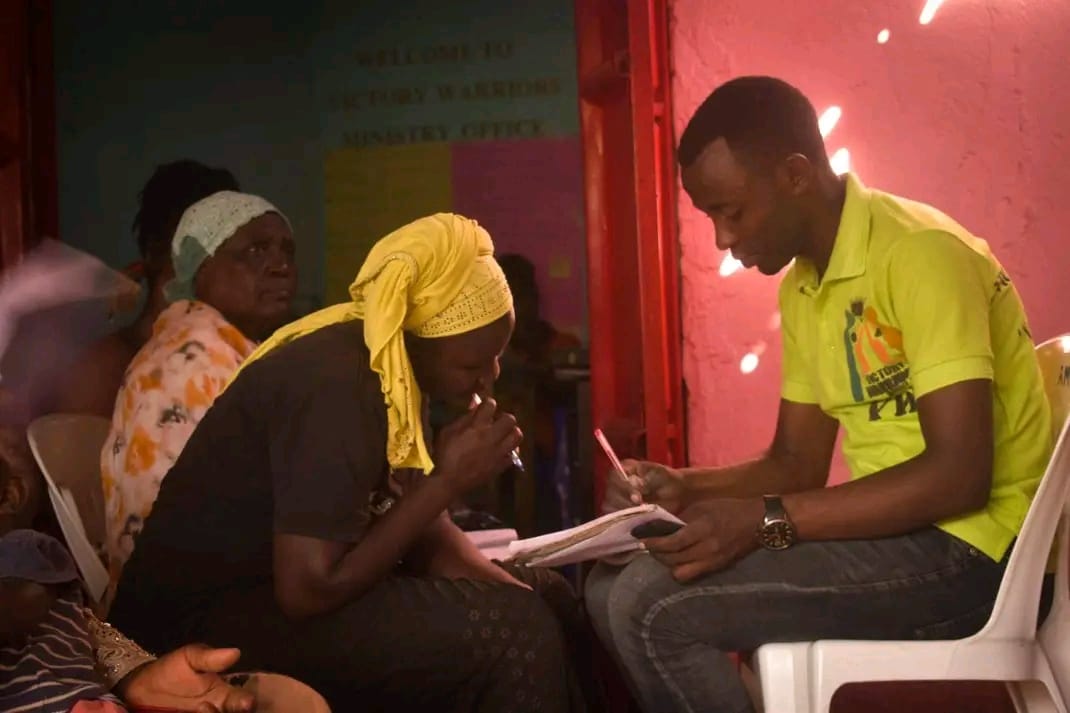 Women taking part in an adult literacy session